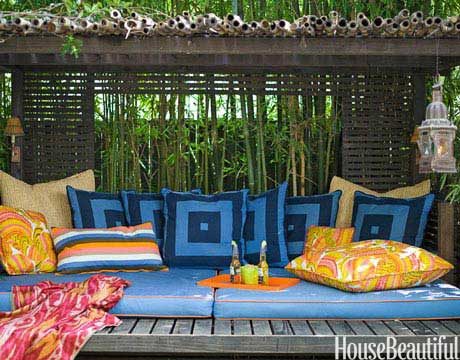 colorful cabana outdoor room, House striking