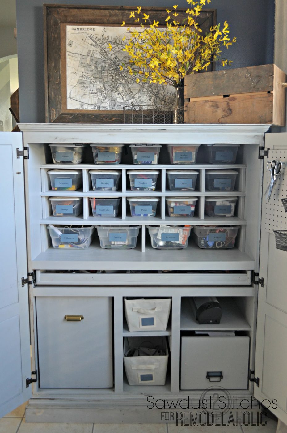 craft cabinet makeover