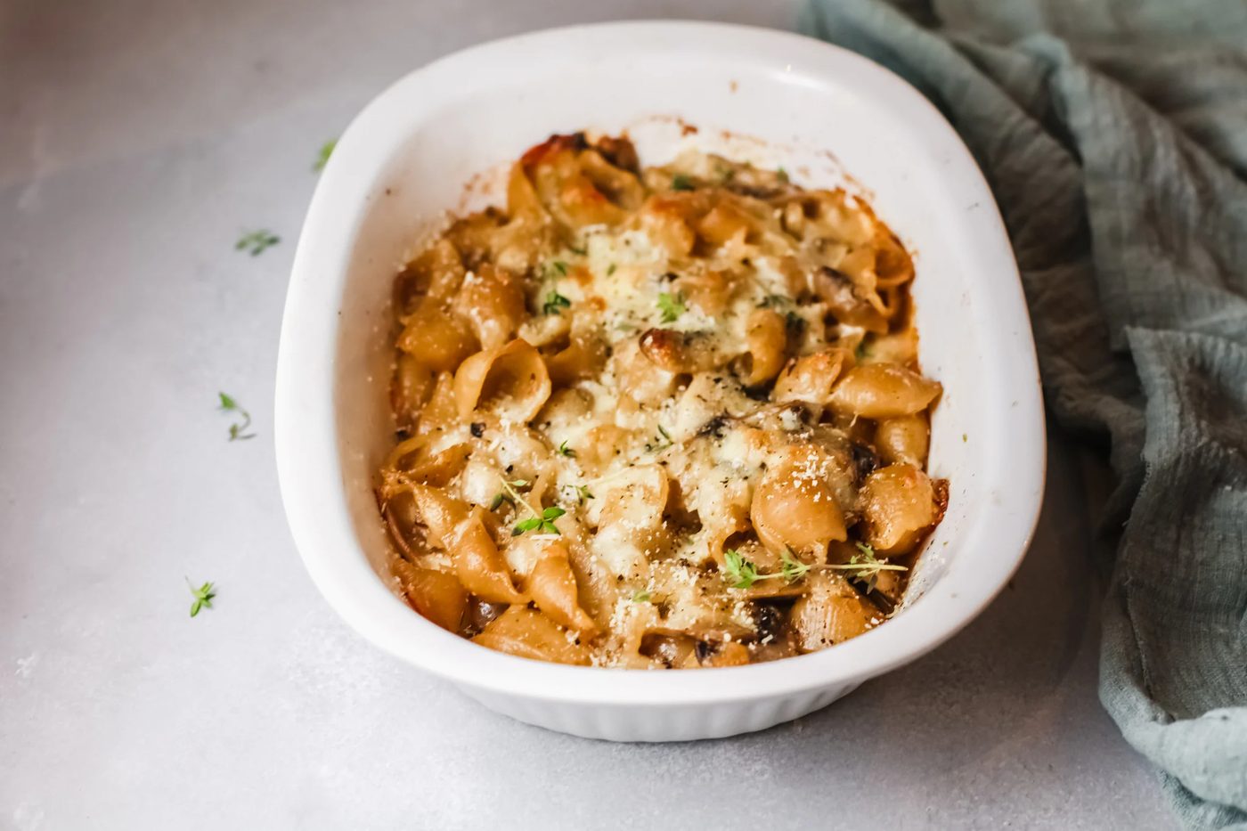 Creamy French Onion Pasta Bake