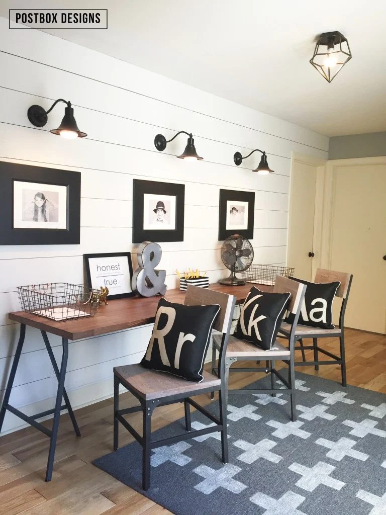 Inspiration: Create a Small Space Homework Station or Home Office This Back to School Season | Postbox Designs for #Bekob