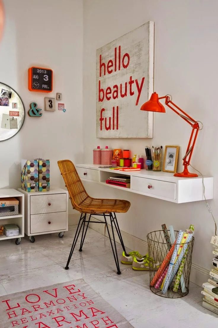 Inspiration: Create a Small Space Homework Station or Home Office This Back to School Season | Postbox Designs for #Bekob
