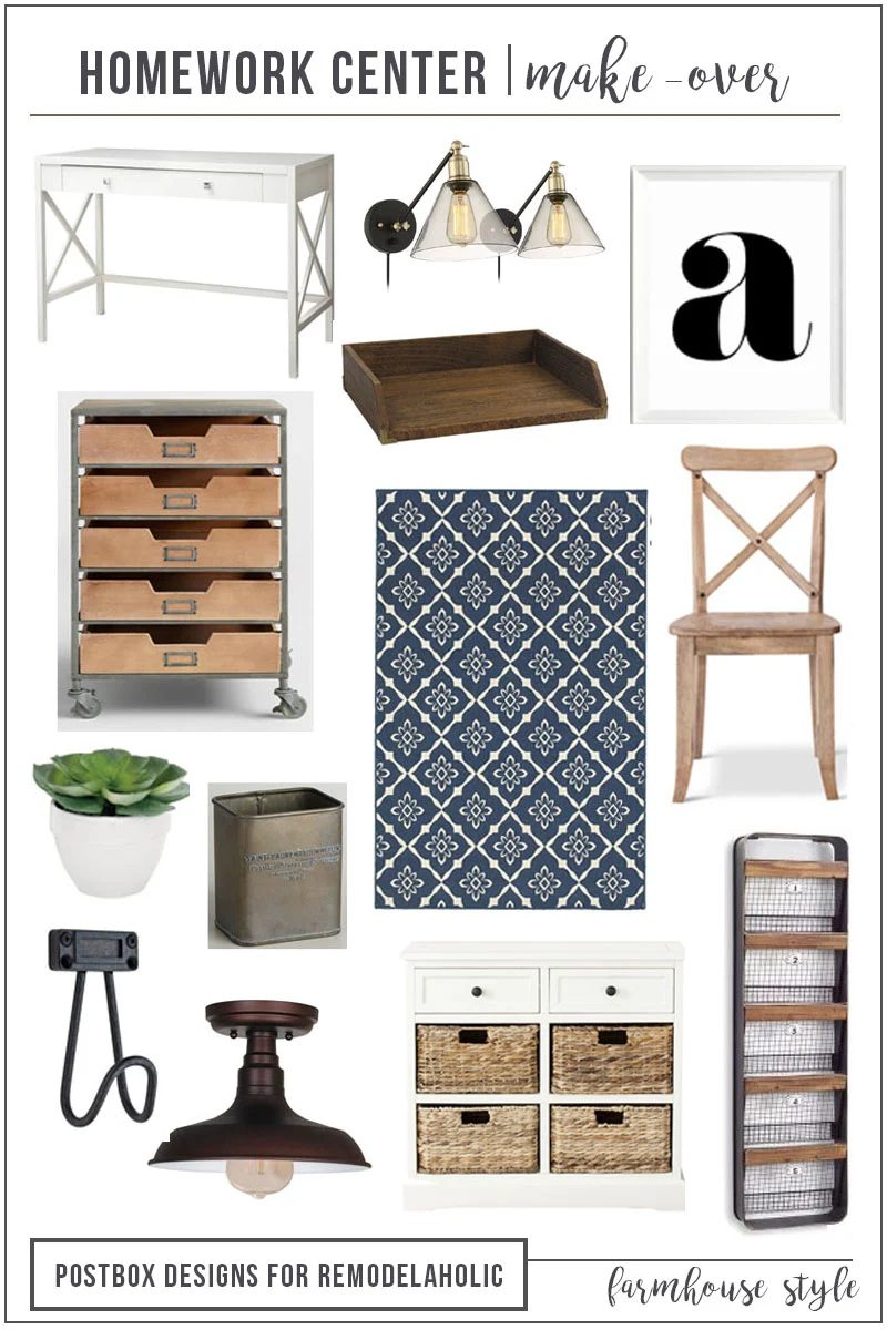 Farmhouse Family Room Mood Board by Postbox Designs