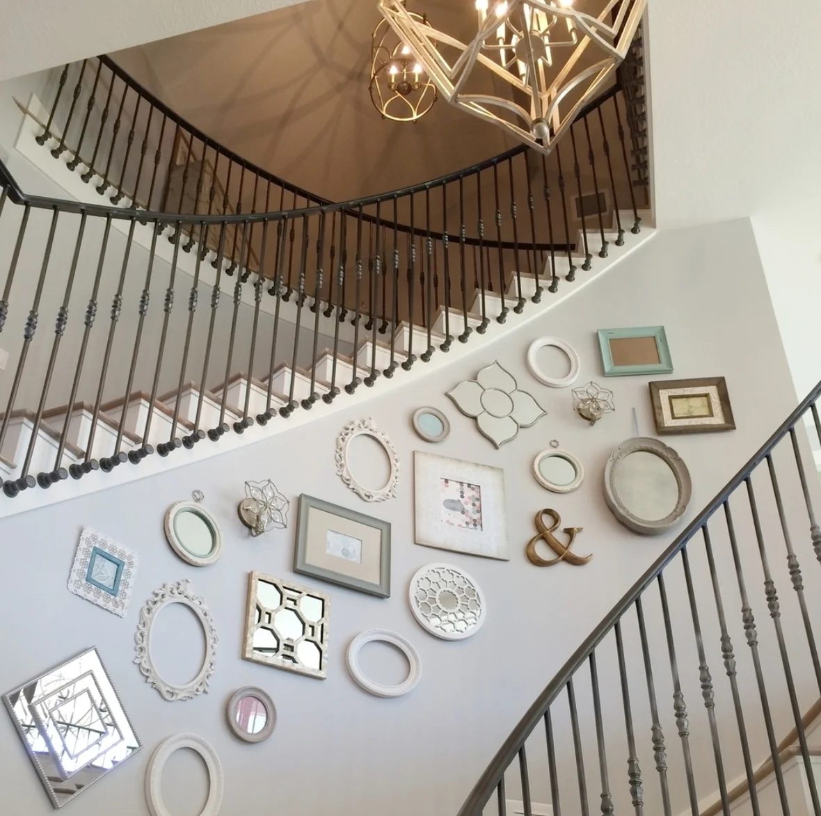 Instagram Remodeahoic Gallery Wall Along Staircase