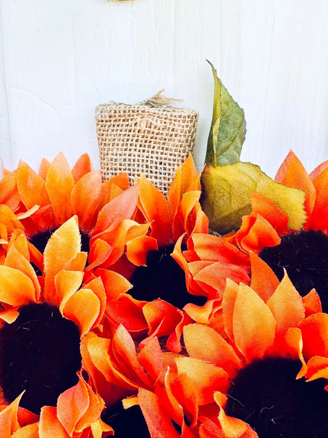 Handmade Sunflower Dollar Store Pumpkin Wreath, Bekob (19)