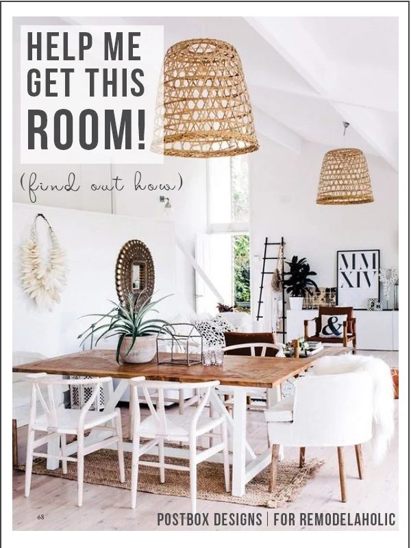 How to design your own room from an inspiration photo | How to create a boho chic dining room | Postbox Designs for Bekob.com