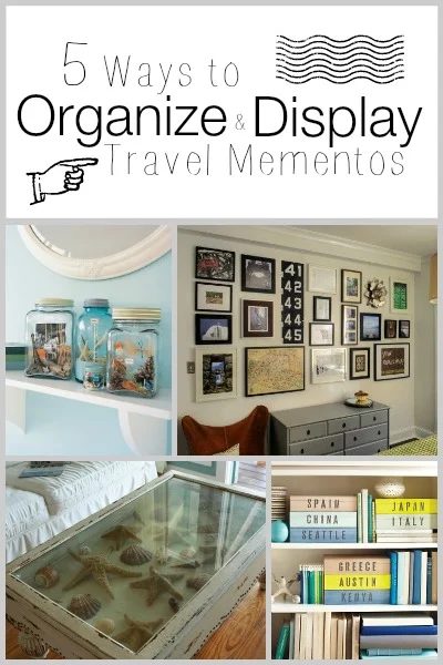 5 Ways to Organize and Display Travel Mementos | Tipsaholic.com #travel #display #mementos #decor #home #options