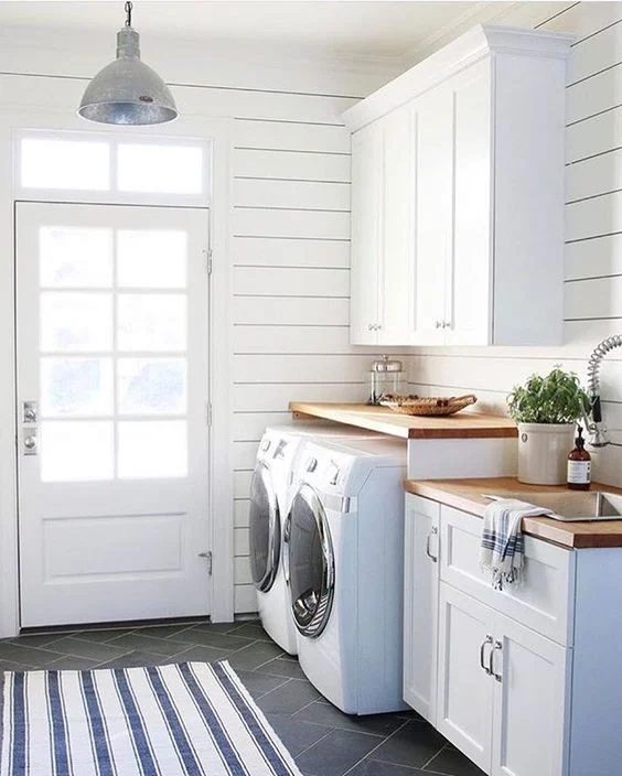 Create a Farmhouse Laundry Room On a modest-cost