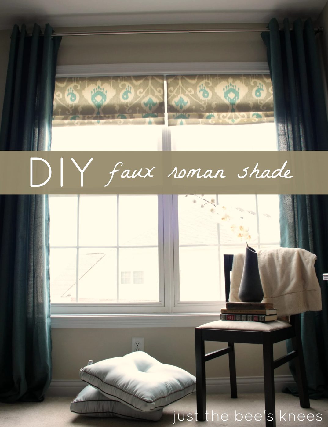 Create a Faux Roman Shade via Bekob.com #AllThingsWindows #windowshade