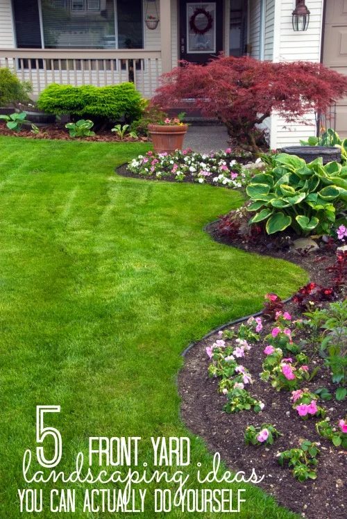 5 Front Yard Landscaping options via tipsaholic.com
