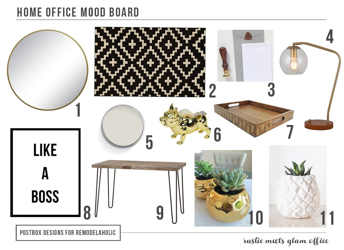 Home Office How To Mood Board by Postbox Designs