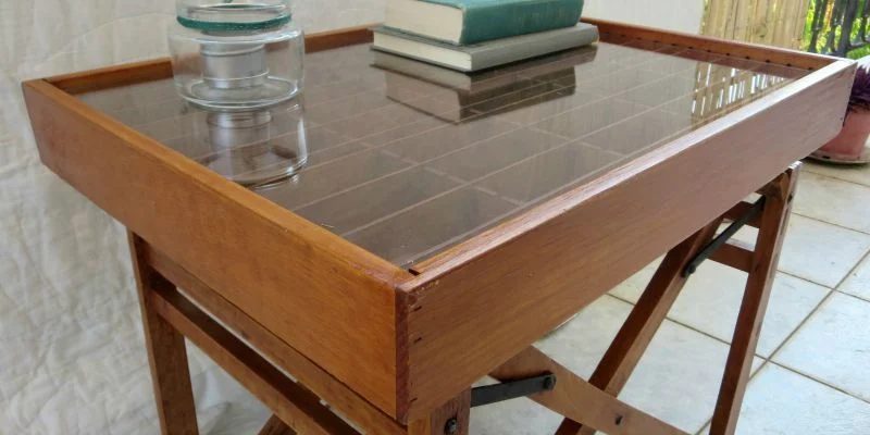 Create a Table from an Old Chair and a Cassette Tape Organizer