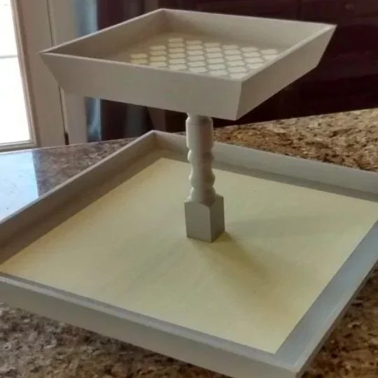 How To Build A Square Two Tiered Lazy Susan Tray