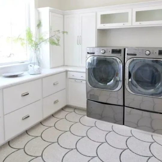 Get This Look Modern Transitional Style Laundry Room