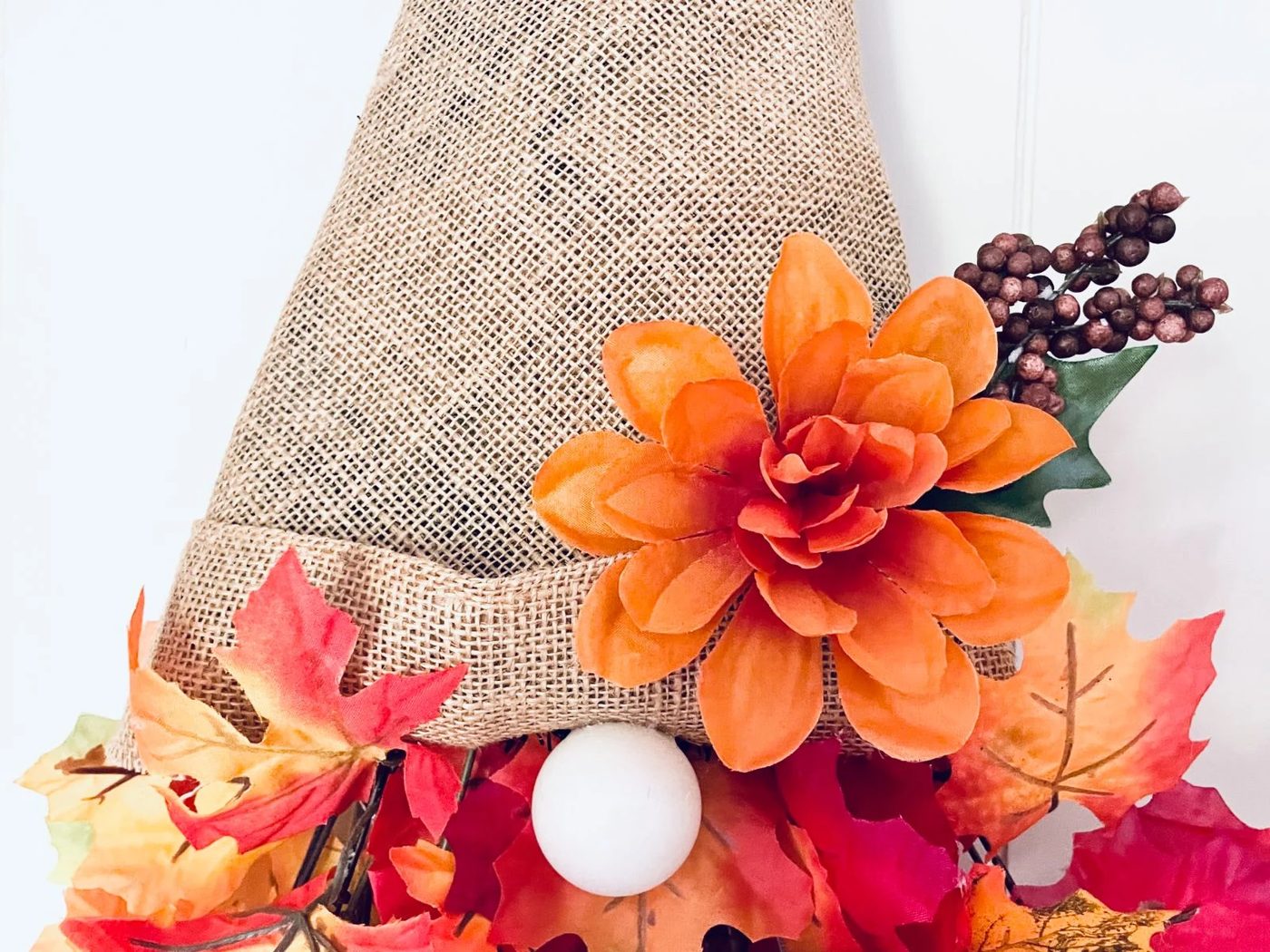 Creating a strong Fall Gnome Wreath on a Dollar Tree modest-cost