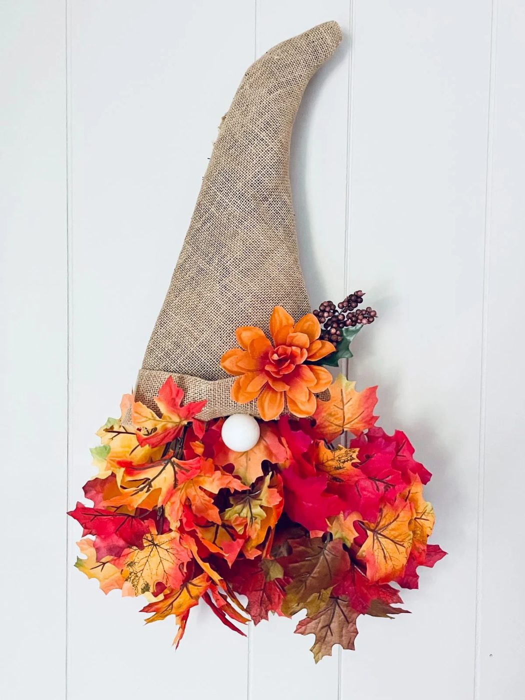 Dollar Tree Fall Gnome Wreath Craft, Bekob (23)