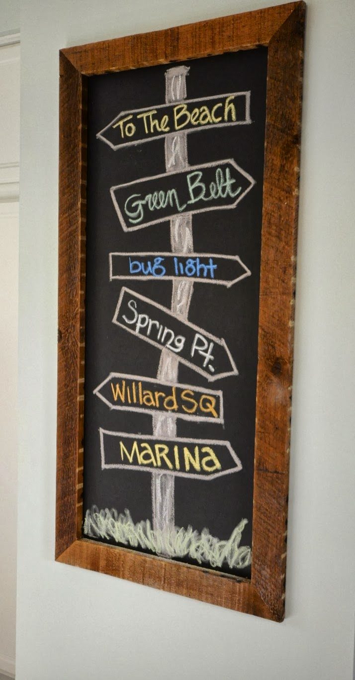 reclaimed wood chalkboard frame, SoPo Cottage featured on Bekob