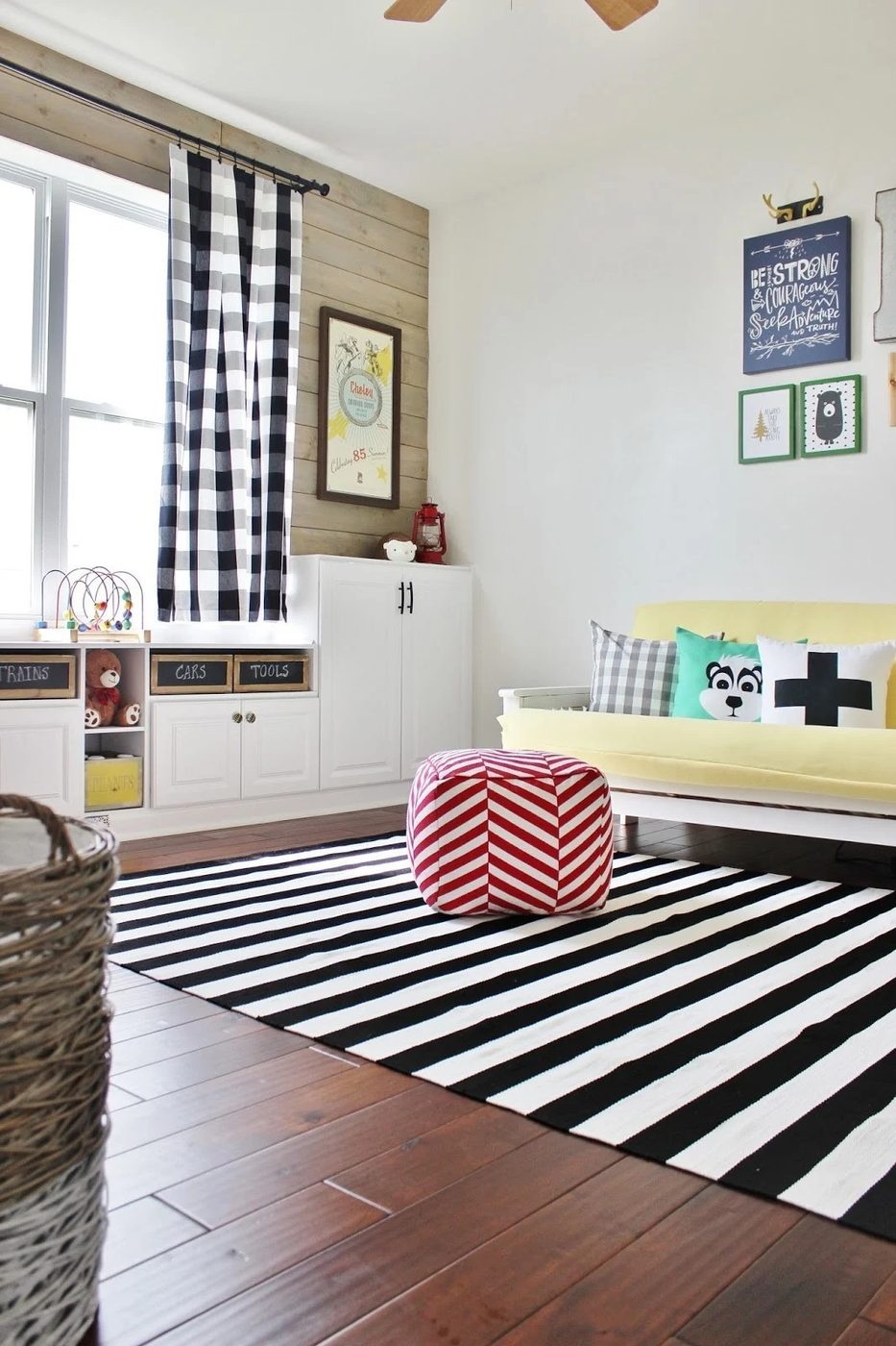 Playroom Makeover With Built In Cabinets For Storage
