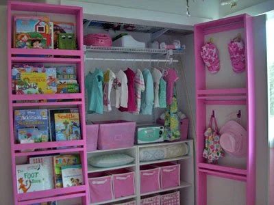 Closet door storage shelves