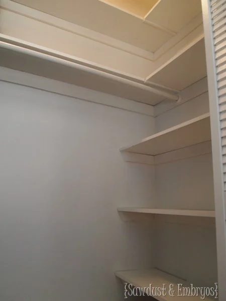 Custom closet shelving
