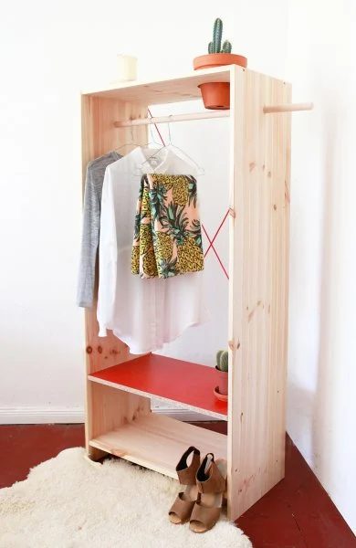 Freestanding closet with planter