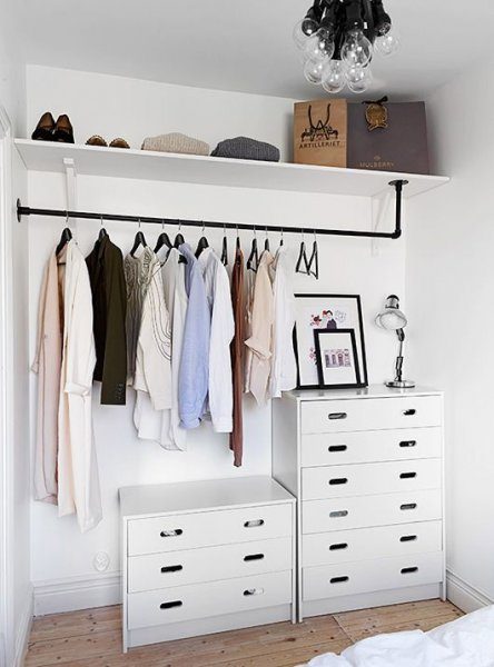 Industrial style open closet
