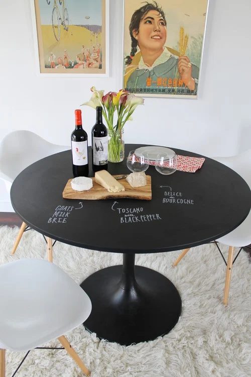 chalkboard dining table