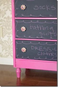 Chalkboard dresser