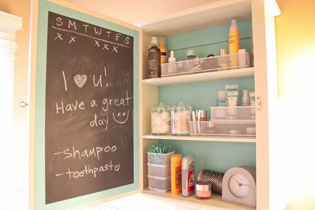chalkboard medicine cabinet