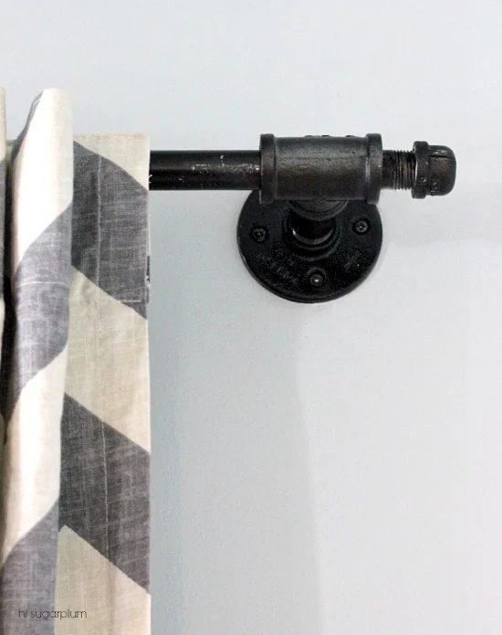 industrial pipe curtain rod Hi Sugarplum via Bekob