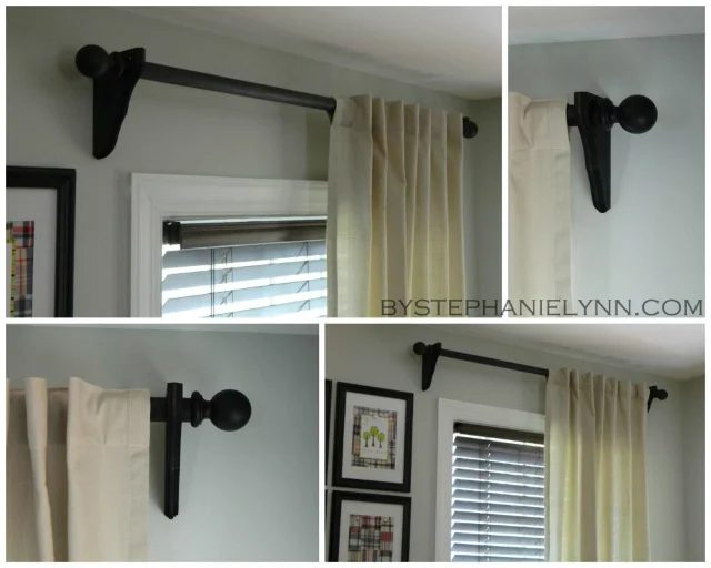 handmade curtain rod Stephanie Lynn via Bekob