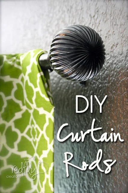 handmade curtain rod Red Fly Creations via Bekob