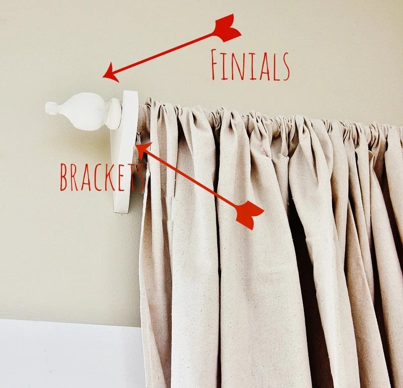 handmade curtain rod Thistlewood Farms via Bekob