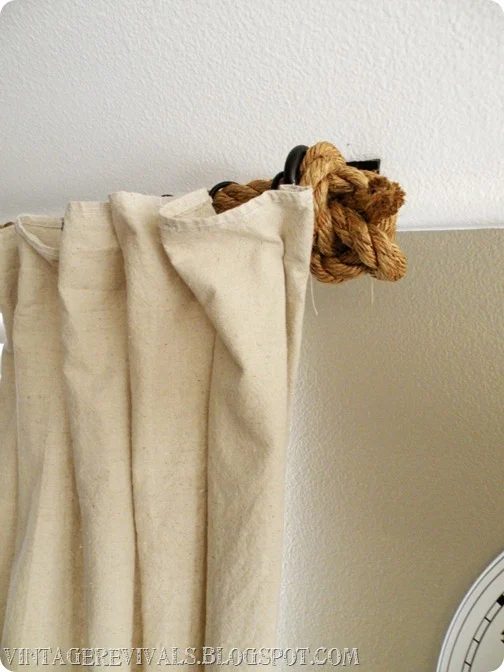 Vintage Revivals rope curtain rod via Bekob