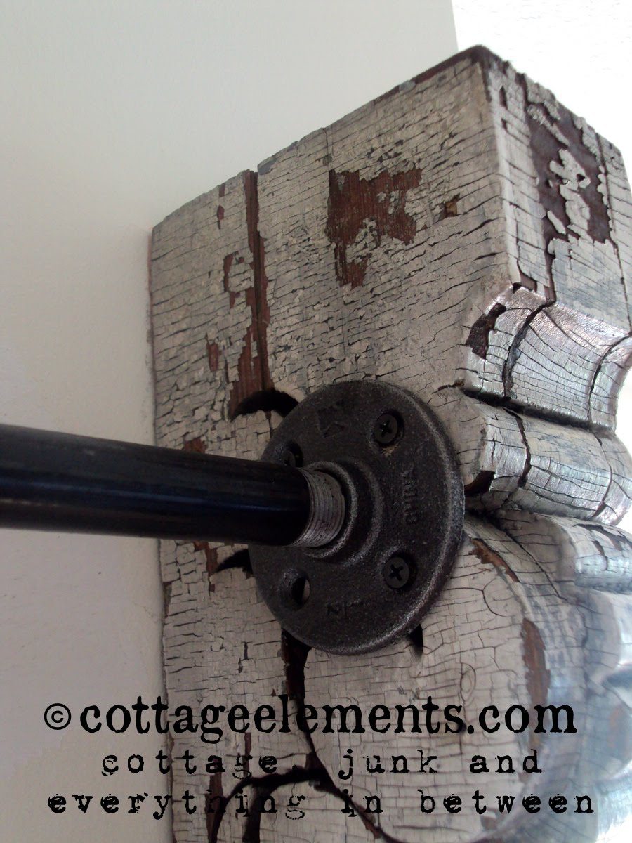industrial curtain rod with corbels Cottage Elements via Bekob