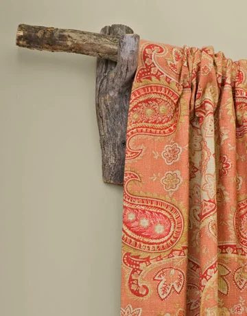 Country Living natural branch curtain rod via Bekob