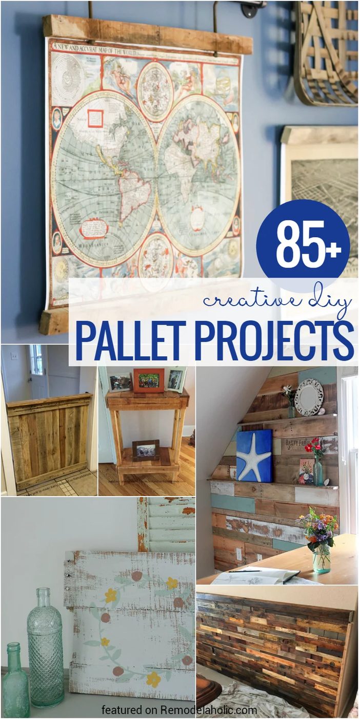 Looking for a great pallet project? Try one of these 85 DIYs! And yes, you could use other old wood or new wood, too ;) See all the options at Bekob.com