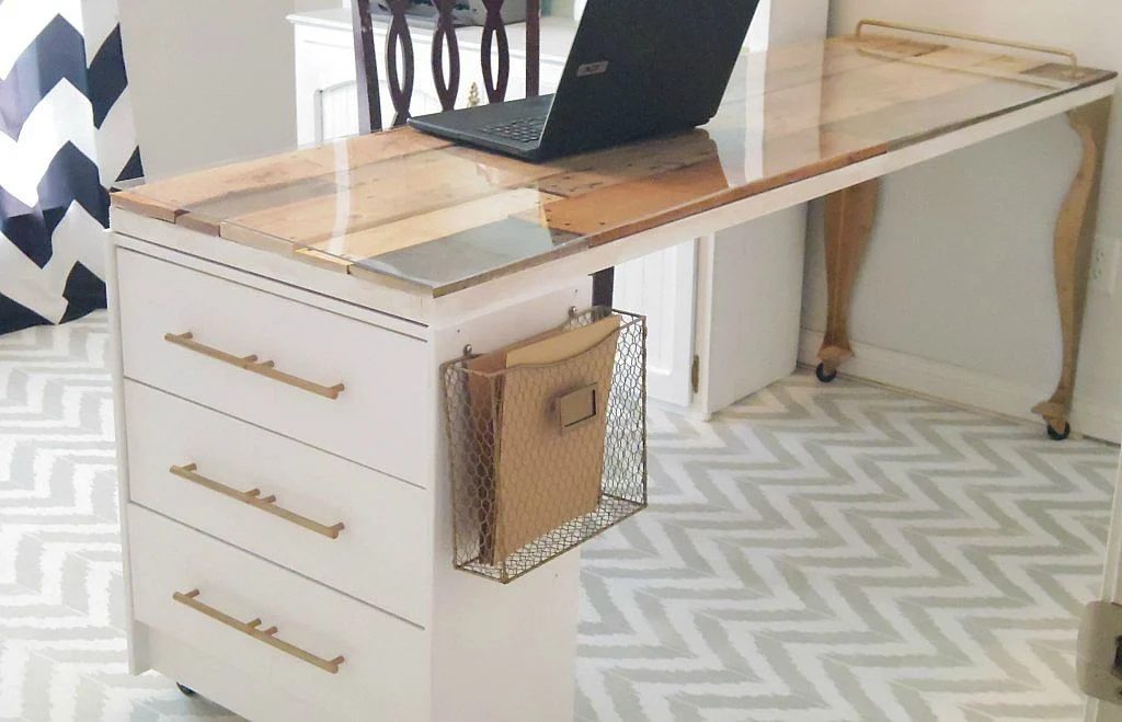 IKEA rast dresser into craft room desk Addison Meadows Lane