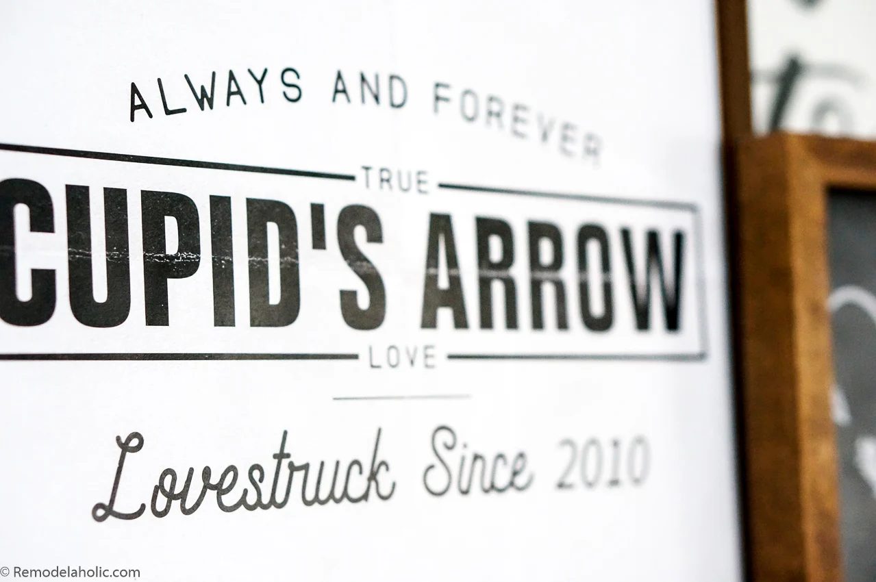 Retro Cupid's Arrow Custom Anniversary Date Valentine's Day Art Print #Bekob