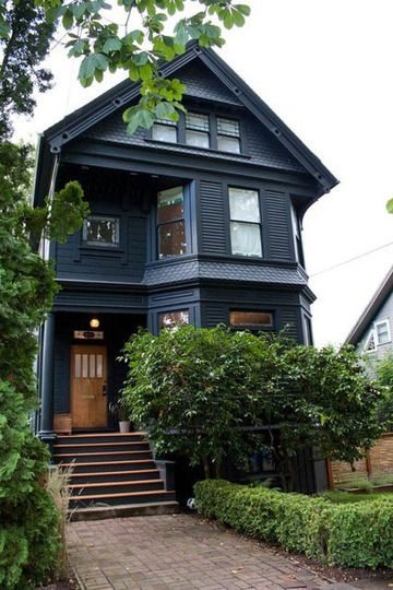 Curb Appeal for a Dark Home Exterior Color Scheme and Decorating