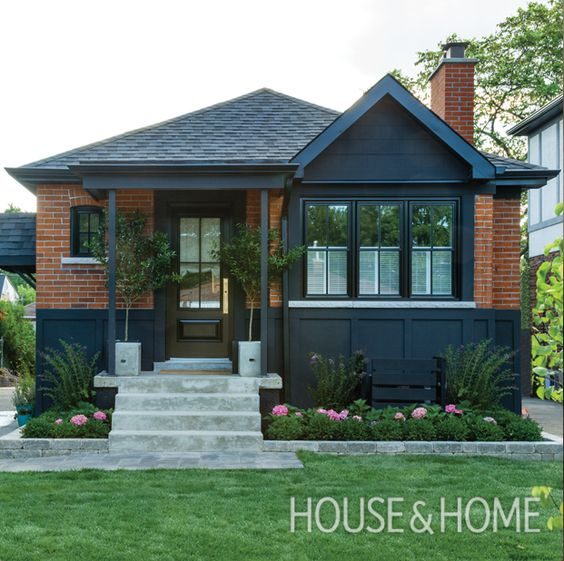Curb Appeal for a Dark Home Exterior Color Scheme and Decorating
