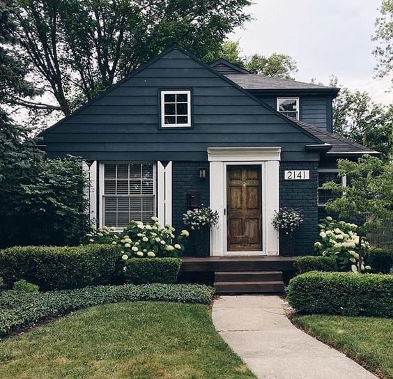 Curb Appeal for a Dark Home Exterior Color Scheme and Decorating