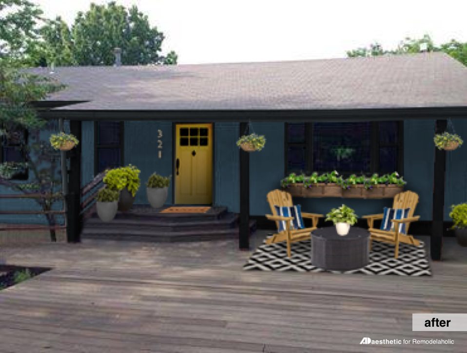 Curb Appeal for a Dark Home Exterior | Create striking, modern curb appeal for a dark home exterior with these tips. Great for situations where crisp white or bright colors aren't 