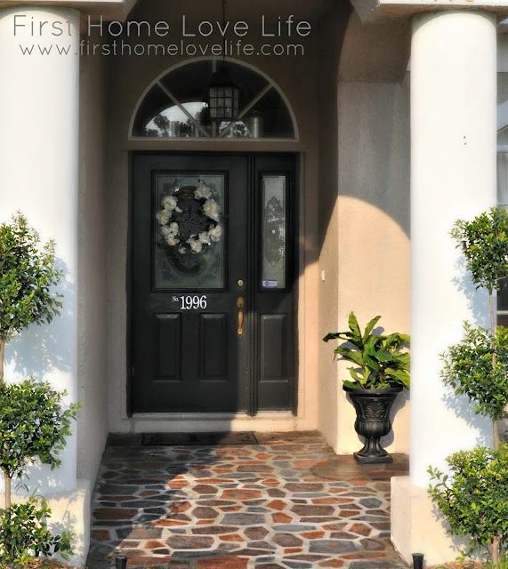 painted concrete porch curb appeal on Bekob
