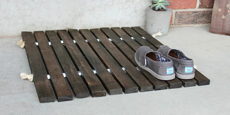 Wooden Doormat handmade curb appeal options from Bekob