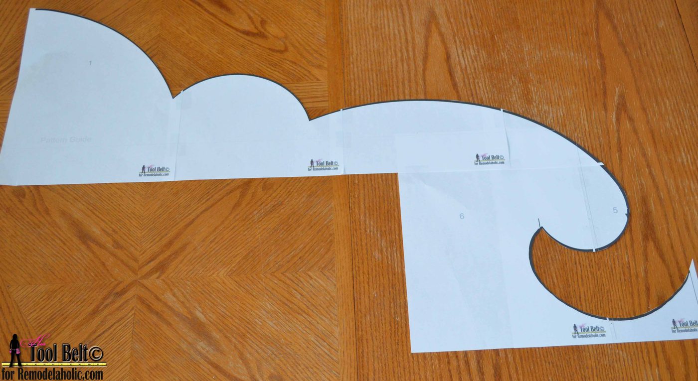 Curvaceous headboard cut out pattern on Bekob.com