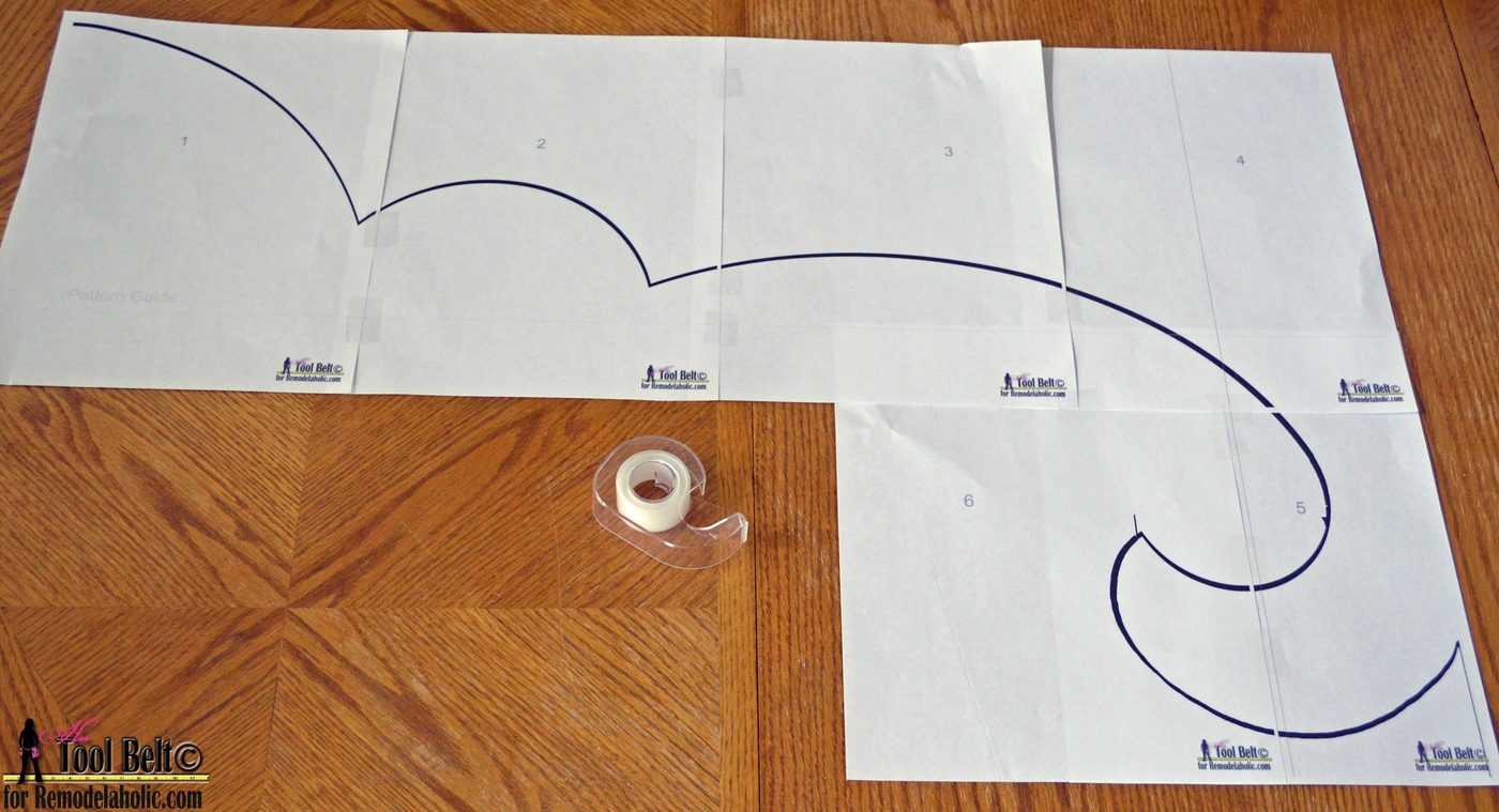 Curvaceous headboard tape pattern together on Bekob.com
