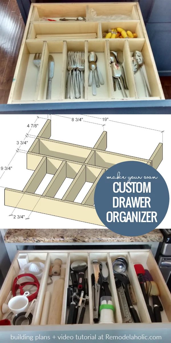 Whip your kitchen, bathroom, dresser, or desk drawers into shape with these affordable custom Handmade drawer organizers. Adjustable, with no glue or nails, to organize kitchen ute