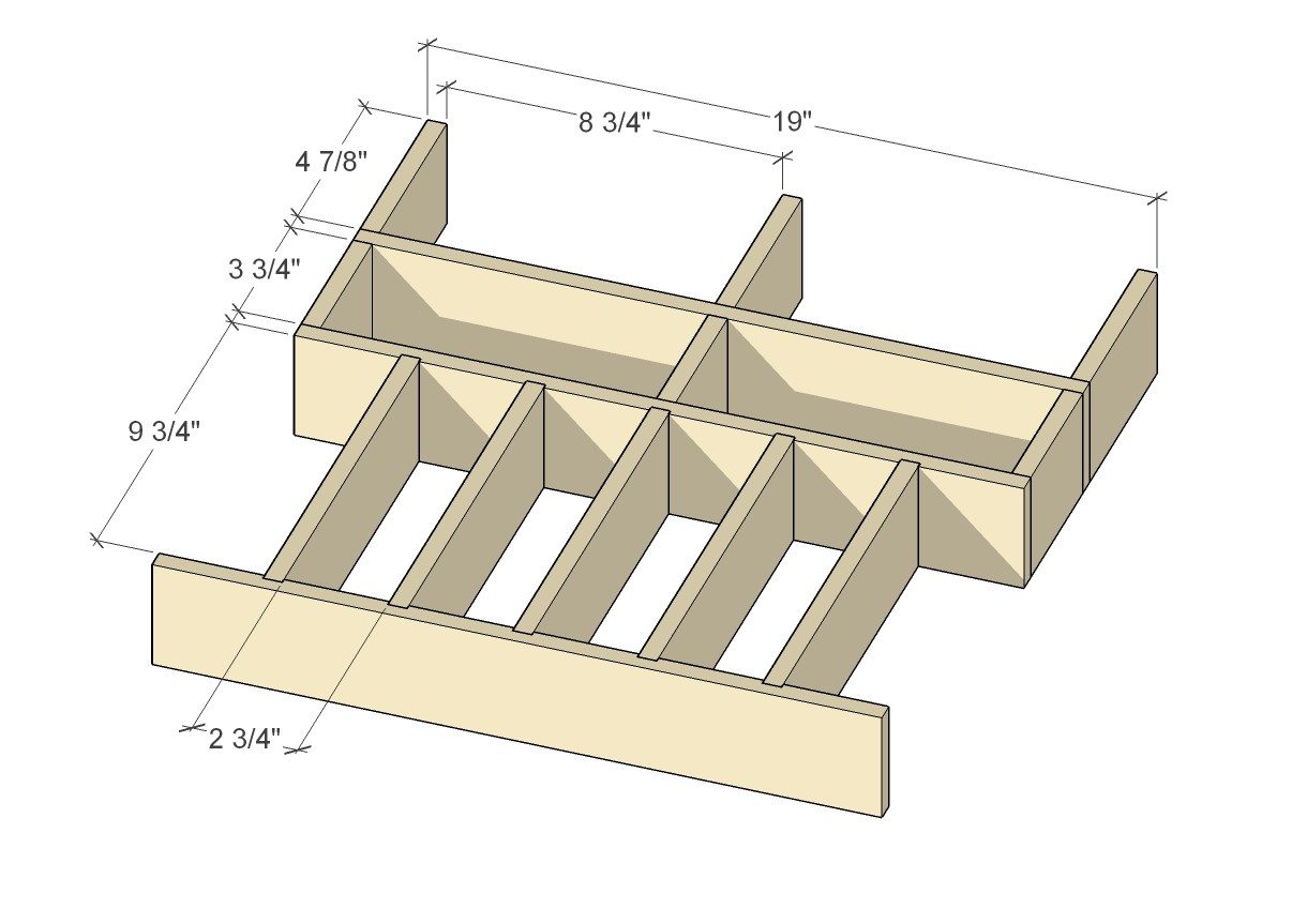 Bekob Removable Utensil Drawer Organizer Step 2a