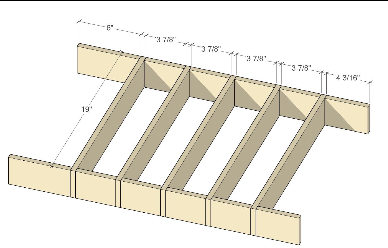 Bekob Removable Utensil Drawer Organizers Cut Diagram 1 (13)