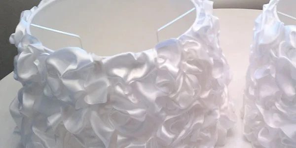 Custom Made Lamp Shades With Ribbon Ruffles